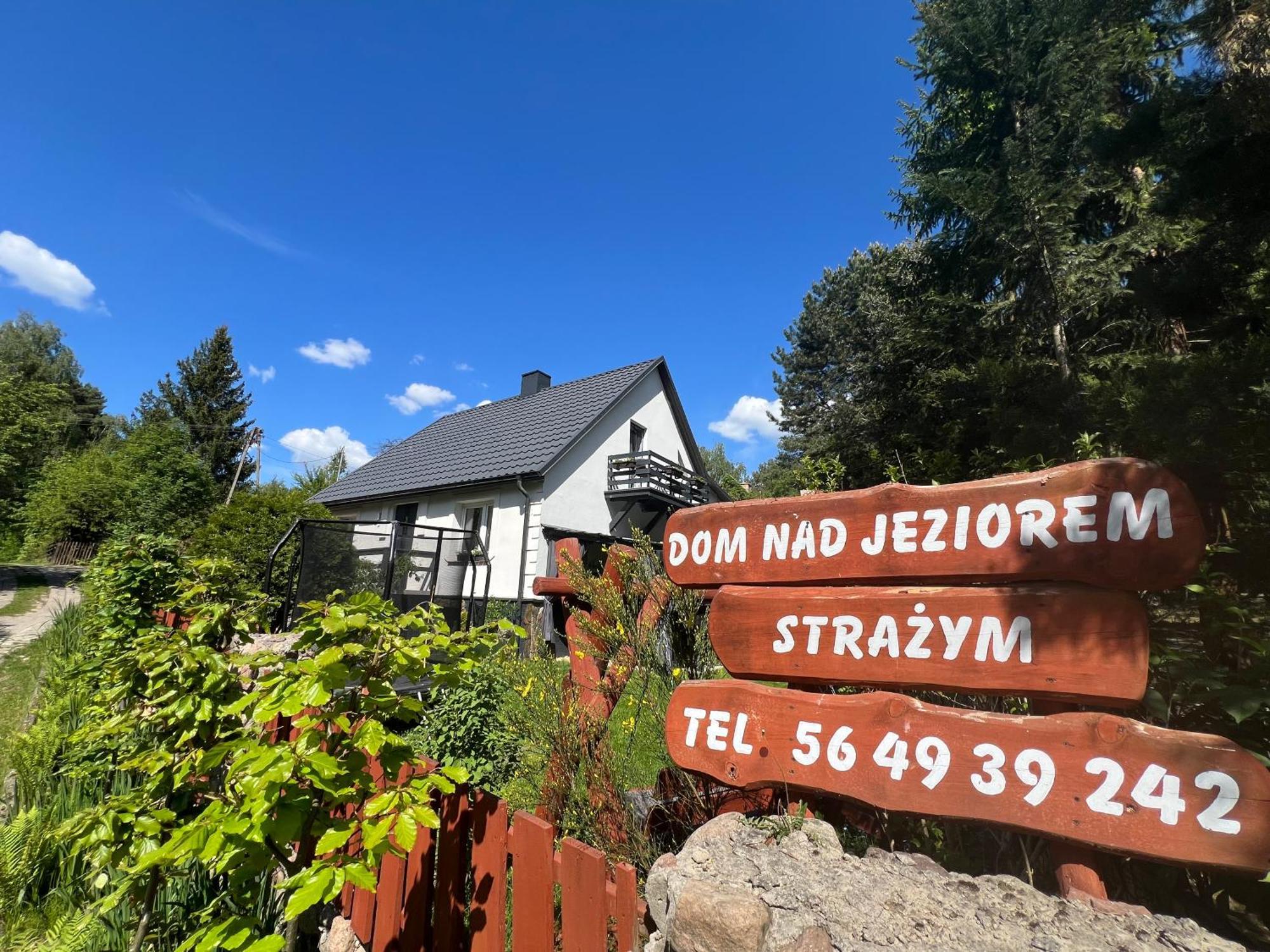 Dom Nad Jeziorem Strazym Zbiczno Exterior foto